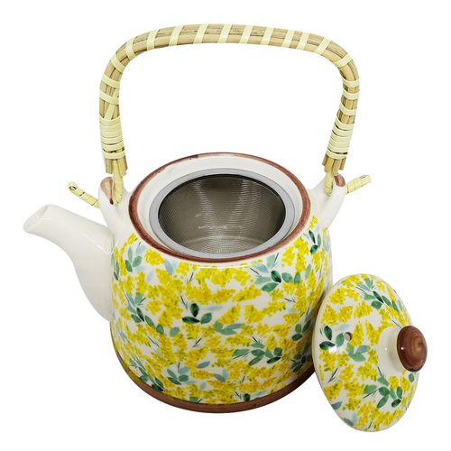 Bule C/ Infusor 750ml de Porcelana 18x18x14cm Multiart
