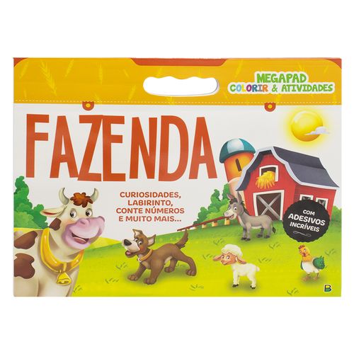 Livro Megapad Colorir & Atividades Fazenda 48 Paginas Todo Livro
