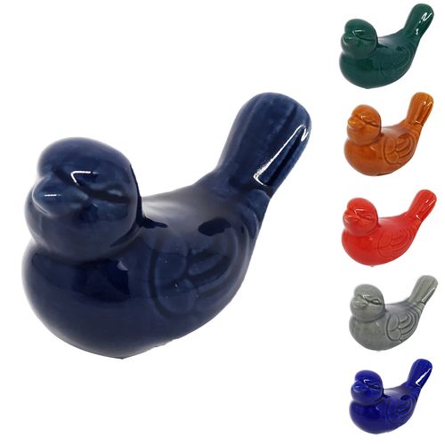 Pássaro em Porcelana Decorativo Colorido 7x5cm Interponte