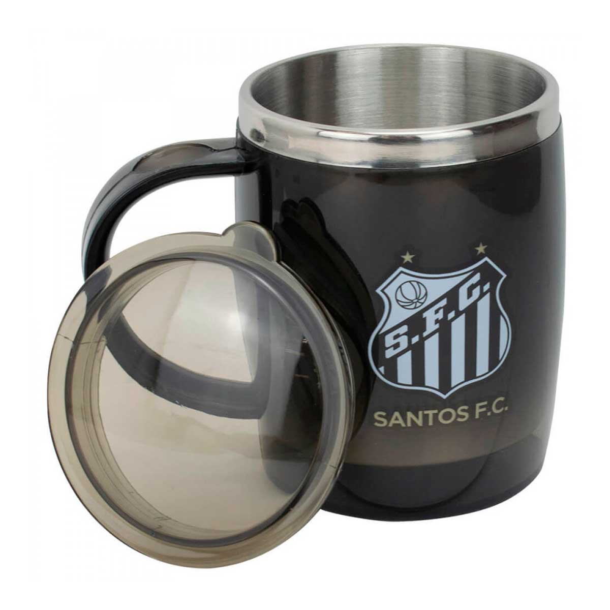 Caneca Térmica Santos 450ml em Aço Inox Mileno