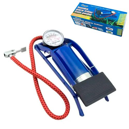 Bomba P/ Inflar C/ Pedal 22cm Hauskraft