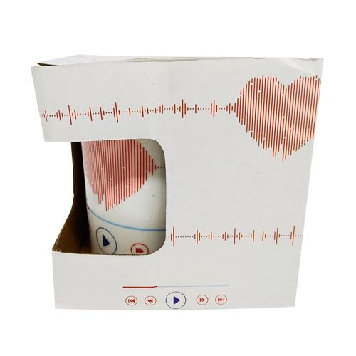 Caneca Musica 340ml em Porcelana 10x10x8,6cm Dolce Home