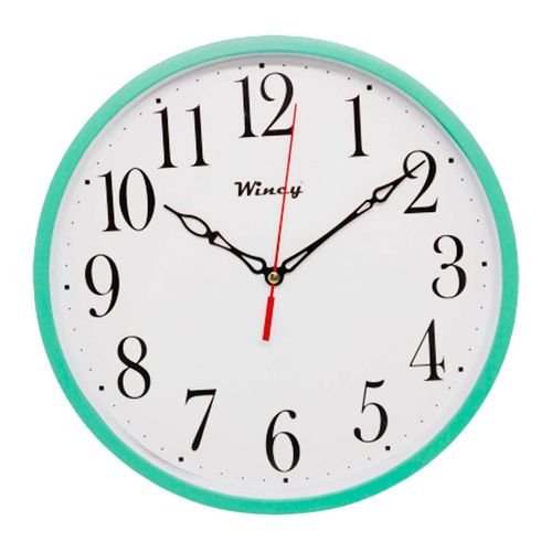 Relógio de Parede Redondo 24cm em Plástico Rio de Ouro