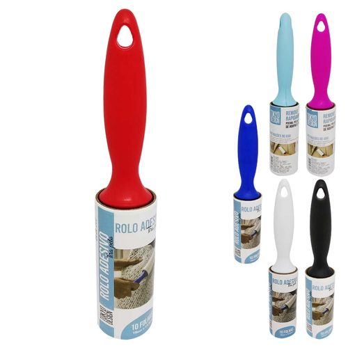 kit Rolo Auto Adesivo P/ Retirar Pelos 3 Peças Cores Sortidas MultiArt