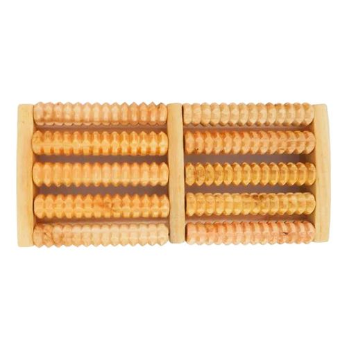 Massageador Manual Duplo P/ Pés 12x26,5cm em Madeira Wincy