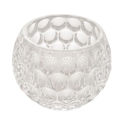 Porta Vela Bolhas 9,5x7,5cm em Cristal Lyor