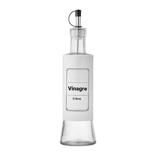 Galheteiro P/ Vinagre 310ml em Vidro e Aço Inox Hauskraft  Hauskraft