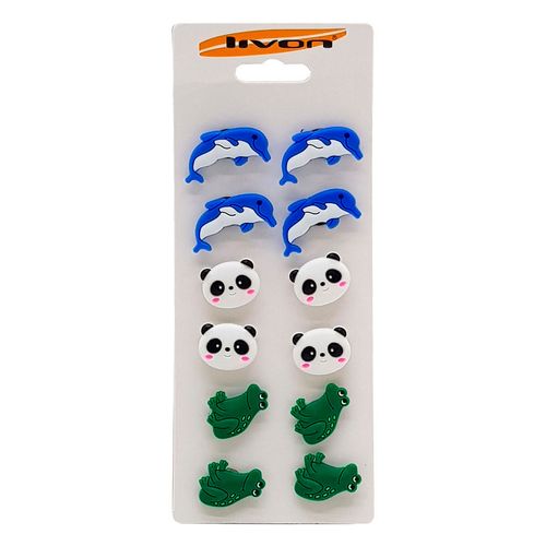 Imã emborrachado de silicone animais 12 peças Livon  Livon