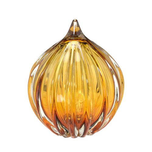 Gota Murano Decorativa 16x16x20cm em Vidro Âmbar Mabruk