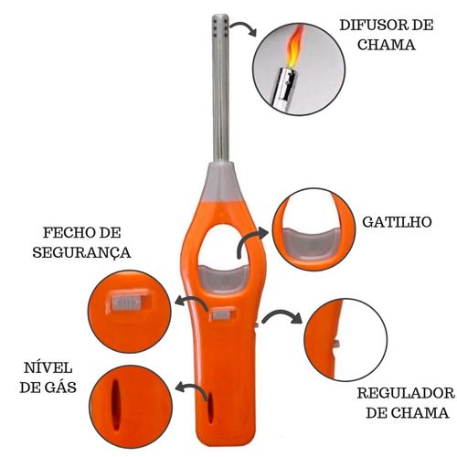 Acendedor de Fogão Recarregável em Plástico BJ POP