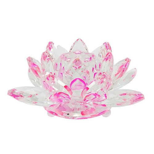 Flor de Lótus Decorativa 6x12cm em Vidro Forbees