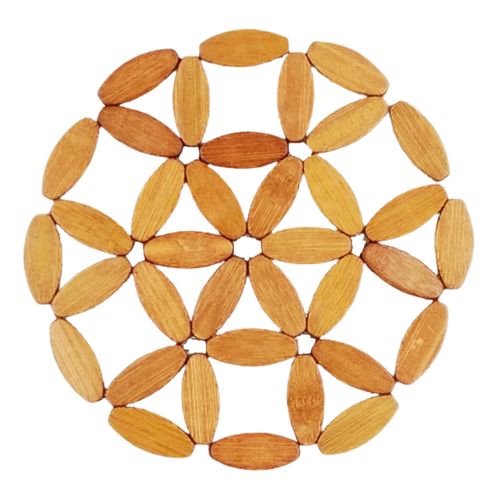 Descanso de Panela Flor de Bambu 21x21cm Casita Imporiente