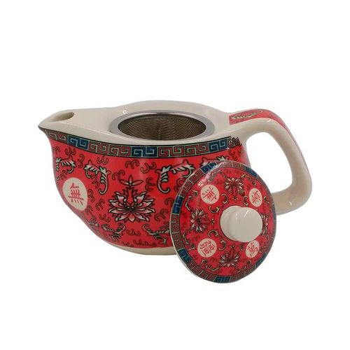 Bule Decorativo C/ Infusor 200ml em Porcelana Multiart