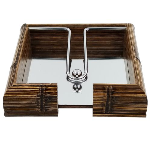 Porta Guardanapo Espelhado 15x15cm Bambu Decorex