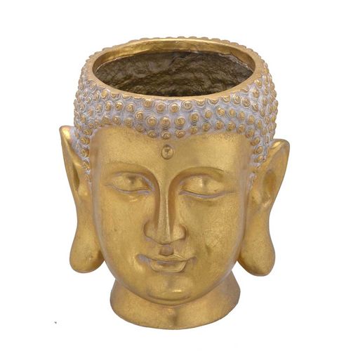 Vaso Buda Decorativo em Resina 22x22x24cm Mabruk