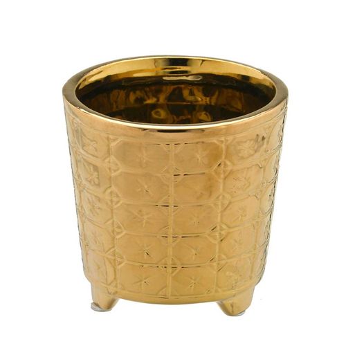 Vaso Decorativo de Cerâmica 10,5x10,5x10cm Mabruk