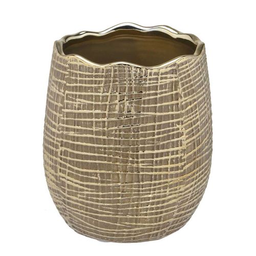 Vaso Decorativo de Cerâmica 13x13x15cm Mabruk