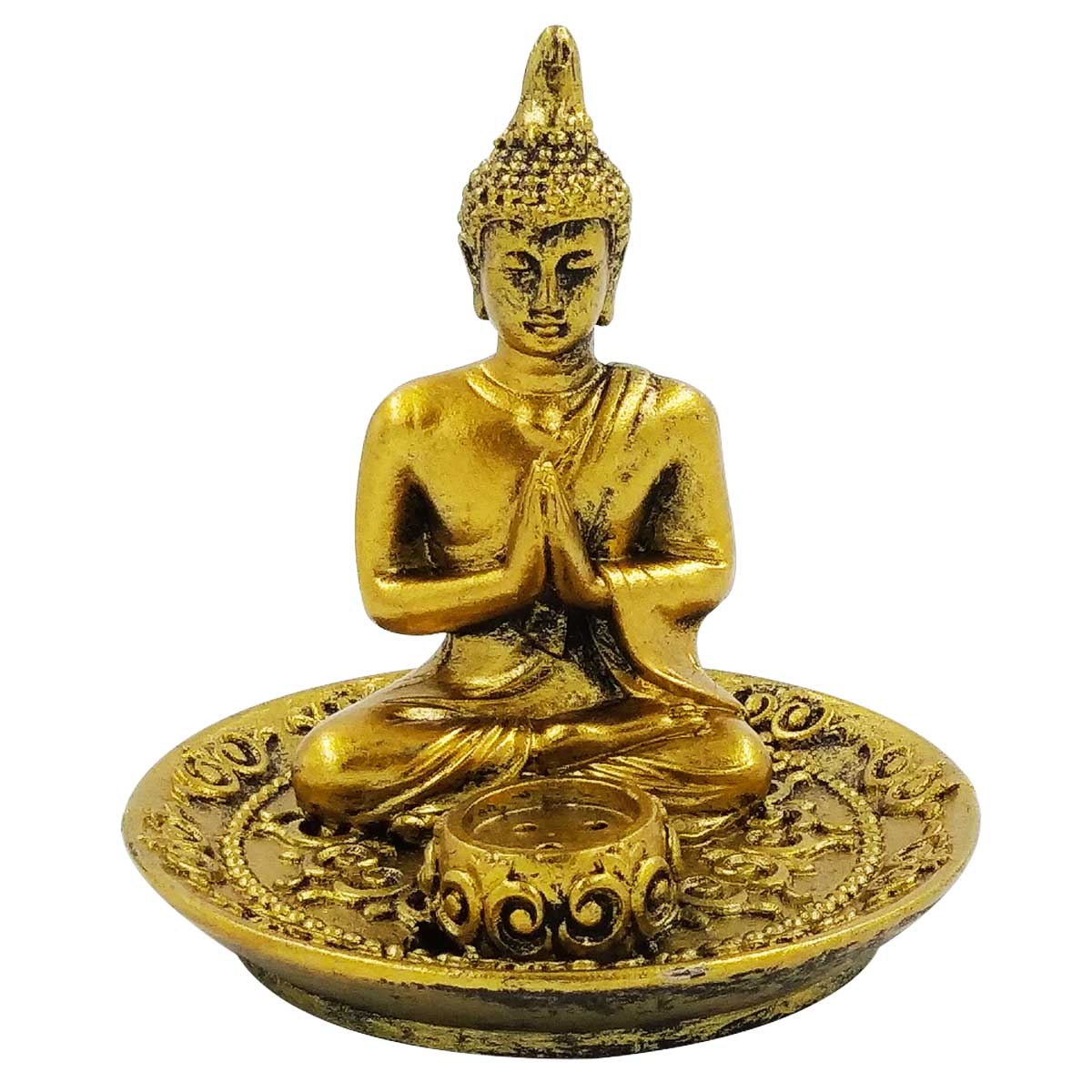 Porta Incenso Buda Decorativo 8cm em Resina Youbai
