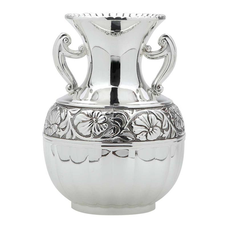 Vaso De Zamac Prato Antiga Com Alça 18cm
