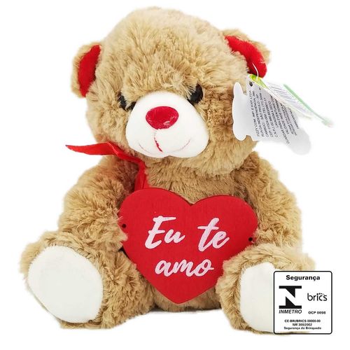 Urso de Pelúcia 16x20cm em Poliéster Fizzy