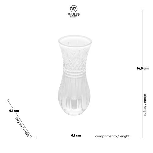 Vaso de cristal Lys 6x15cm Rojemac