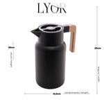 Garrafa Térmica 1L Lyor Organic 1940 Preto - Vou Comprar