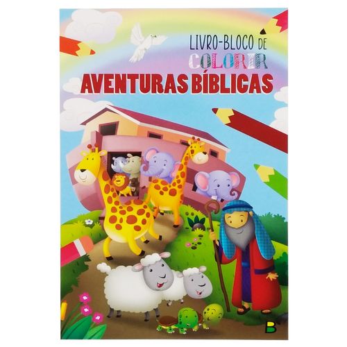 Livro Bloco de Colorir Aventuras Bíblicas Todo Livro