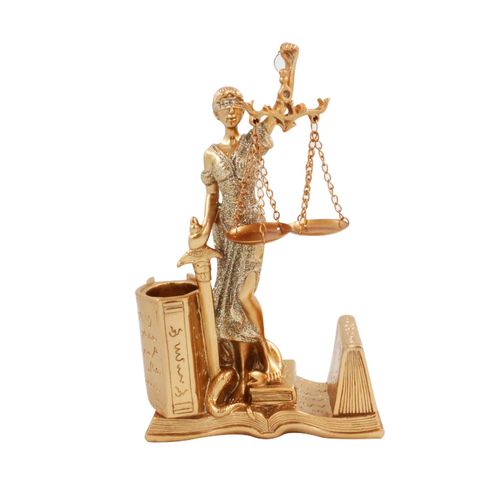 Dama da Justiça Decorativa 20,5cm em Resina Cobre Taimes
