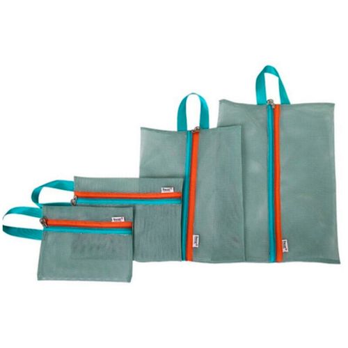 Conjunto de Nécessaire P/ Viagem 4 Peças em Poliéster Qualis