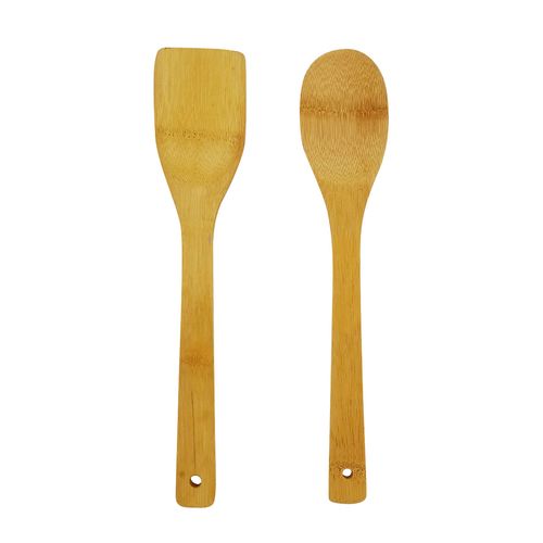 Jogo de Colheres de Bambu 2 Peças 30cm KeHome