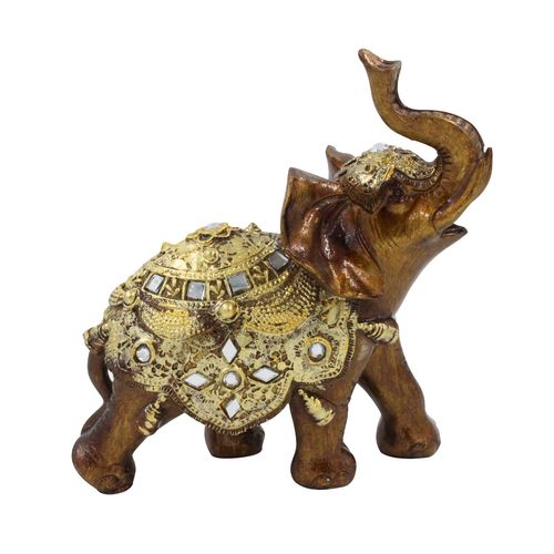 Elefante Decorativo 15cm em Resina Amigold