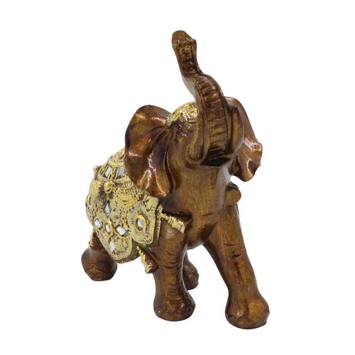 Elefante Decorativo 15cm em Resina Amigold