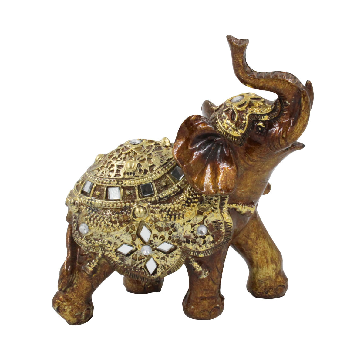Elefante Decorativo 13cm em Resina Amigold
