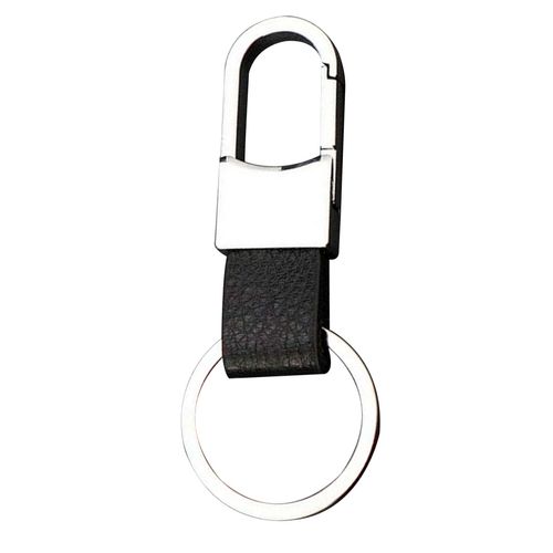 Chaveiro Masculino em Couro Sintético e Metal 9cm UniHome