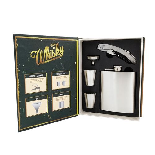 Kit Whisky 6 Peças em Aço Inox World Classic