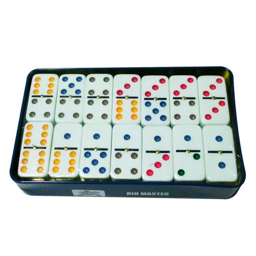 Jogo de Dominó 28 Peças Coloridas Rio Master