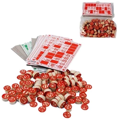 Kit Bingo de Madeira 115 Peças Livon