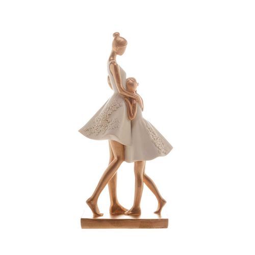 Mãe e Filha 10x7x20cm em Resina Gold Rojemac