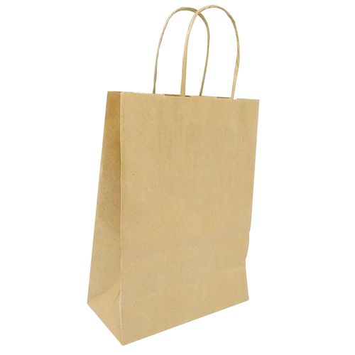 Sacola para presente kraft  21x15x8cm 10 peças Cromus Embalagem