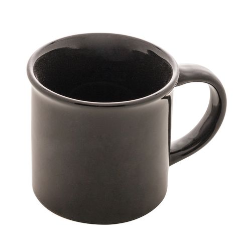 Caneca Ágata de Porcelana 180ml Lyor- Marrom Escuro