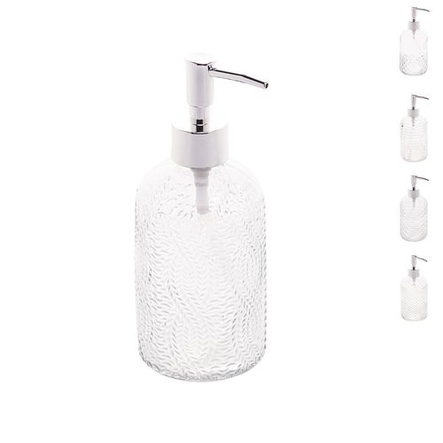 Porta sabonete líquido de vidro modelos sortidos 430ml Lyor