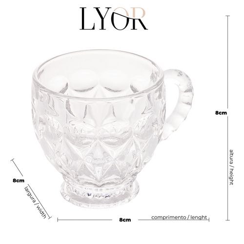 Xícara Lile 200ml em Cristal Lyor