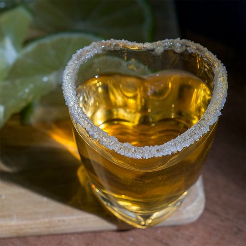 Copo P/ Shot Formato Coração em Vidro 50ml Lyor