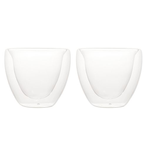 Jogo de Copos Coração 2 Peças 230ml em Vidro Parede Dupla Lyor