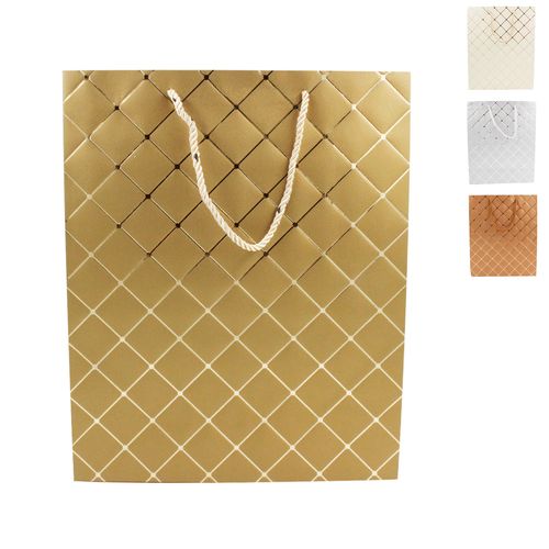 Sacola P/ Presente de Papel Luxo 26x12x32cm Cores Sortidas Rio Master