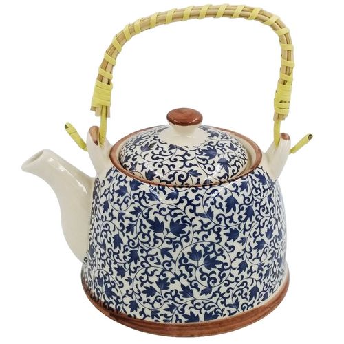 Bule Decorativo C/ Infusor  500ml em Porcelana Multiart