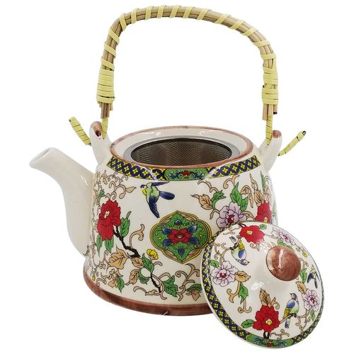Bule Decorativo C/ Infusor  500ml em Porcelana Multiart