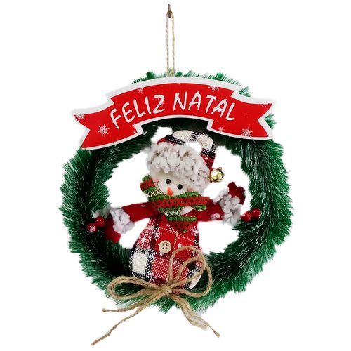 Guirlanda Pinheiro Decorativa 24cm em Plástico Fartex