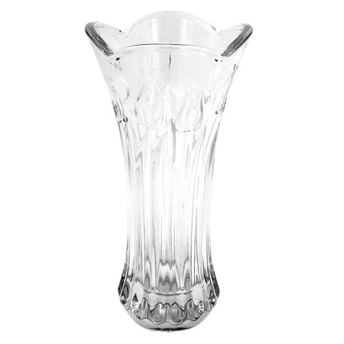Vaso Musala Decorativo 18,5cm em Vidro Transparente Dagia