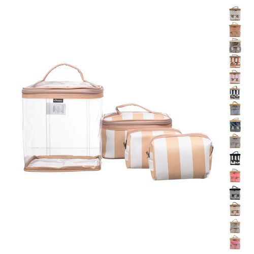 Kit Nécessaire Feminina 4 Peças em PVC Estampas Sortidas Cingel